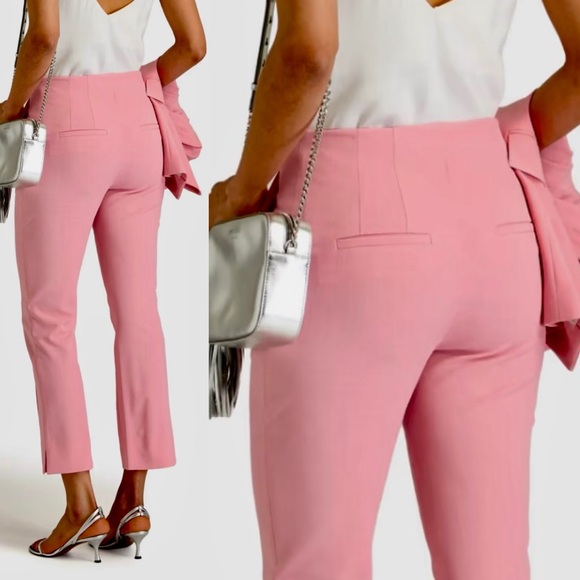VERONICA BEARD
Kean tweed kick-flare pants peony pink size 8 NWT - Picture 3 of 10